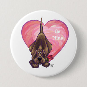 Badge Rond 7,6 Cm Hound Dog Valentine's Day