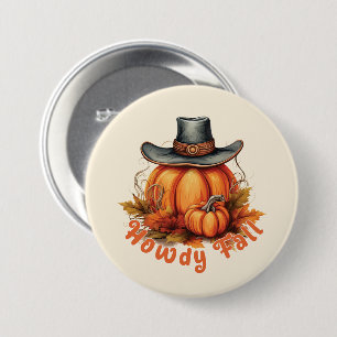 Badge Rond 7,6 Cm Howdy Fall - Vibes d'automne rustiques