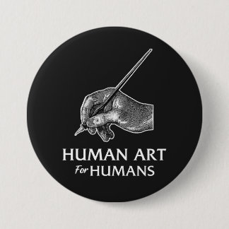 Badge Rond 7,6 Cm Human Art For Humans