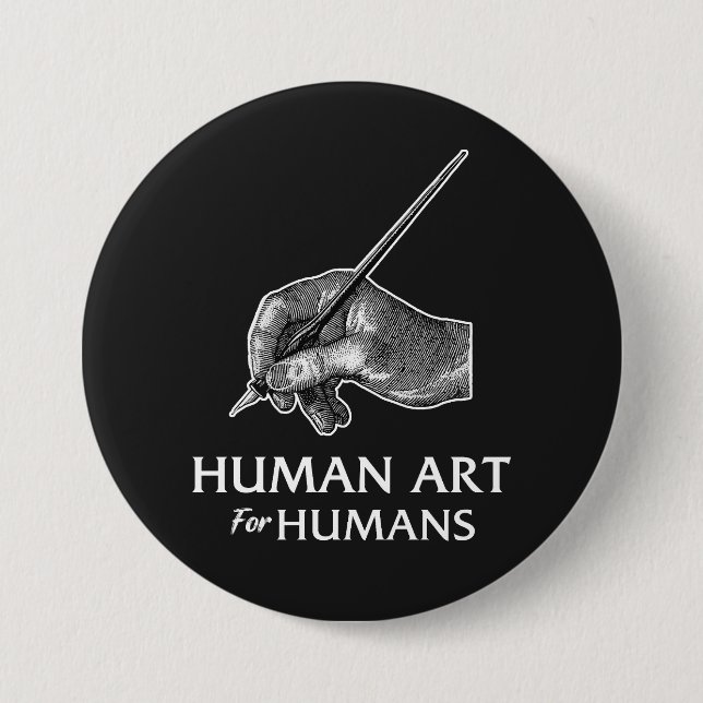 Badge Rond 7,6 Cm Human Art For Humans (Devant)