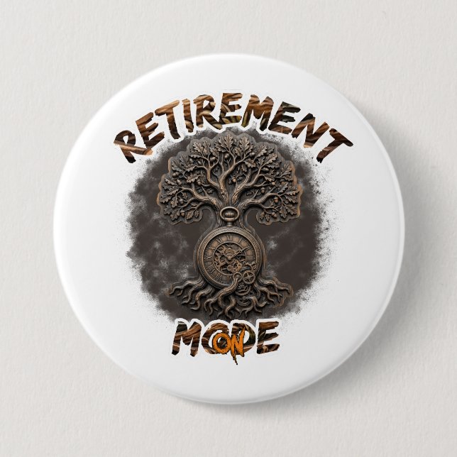 Badge Rond 7,6 Cm Humeur de retraite sur  (Devant)