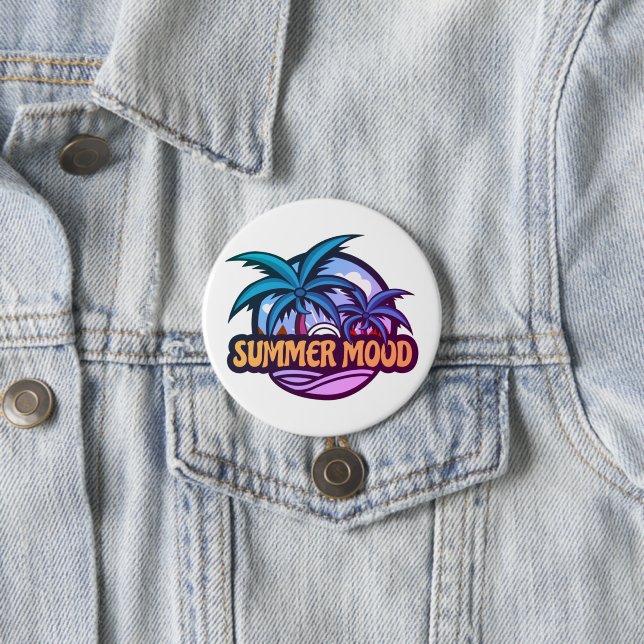 Badge Rond 7,6 Cm Humeur d'été (En situation)
