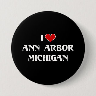 Badge Rond 7,6 Cm I Love Ann Arbor, Michigan