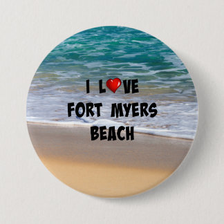 Badge Rond 7,6 Cm I Love Fort Myers Beach