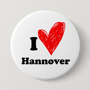 Badge Rond 7,6 Cm I Love Hanovre