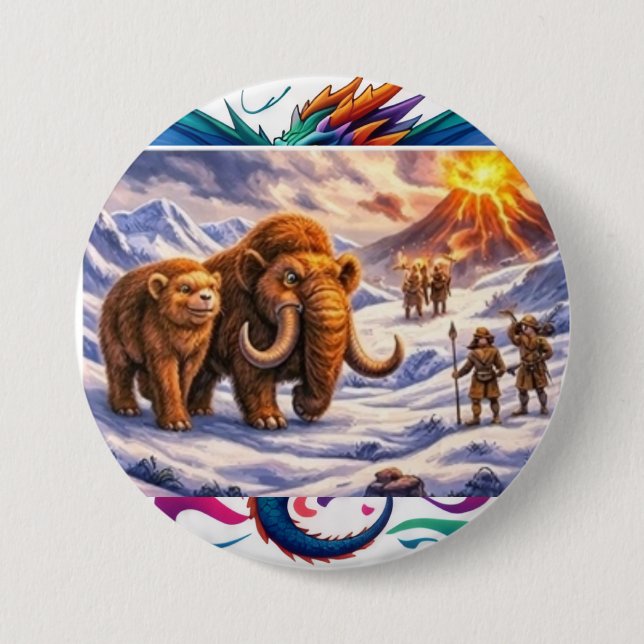 Badge Rond 7,6 Cm Ice age Encounter  (Devant)