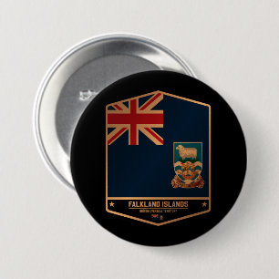 Badge Rond 7,6 Cm Îles Falkland