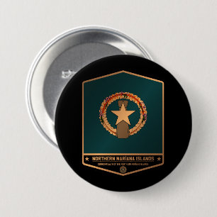 Badge Rond 7,6 Cm Îles Mariannes du Nord
