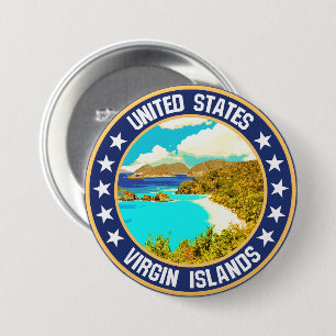 Badge Rond 7,6 Cm Îles Vierges des États-Unis