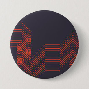Badge Rond 7,6 Cm Illustration décorative à la mode simple cool oran