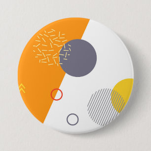 Badge Rond 7,6 Cm Illustration géométrique urbaine, cool, unique, te