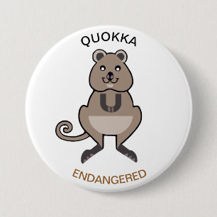 Badge Rond 7,6 Cm Image mignonne - QUOKKA - Marsupial - Nature