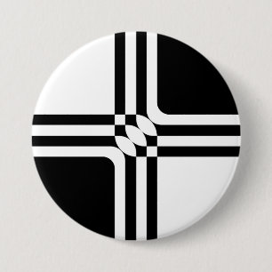 Badge Rond 7,6 Cm Imaginaire noir et blanc