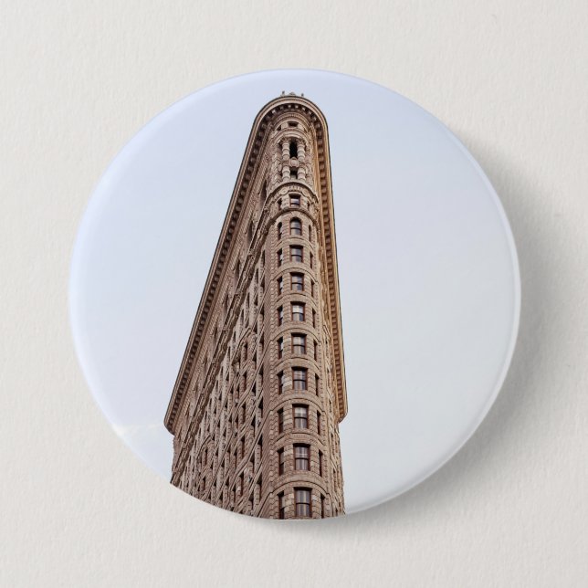 Badge Rond 7,6 Cm immeuble Flatiron  (Devant)