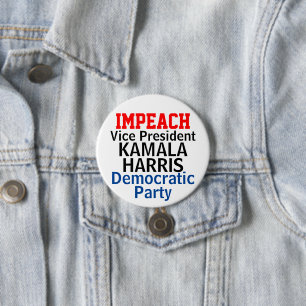 Badge Rond 7,6 Cm Impeach Kamala Harris Parti démocratique