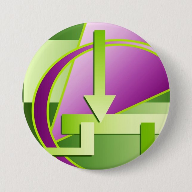 Badge Rond 7,6 Cm Impression art numérique "Diagramme de circuit" (Devant)