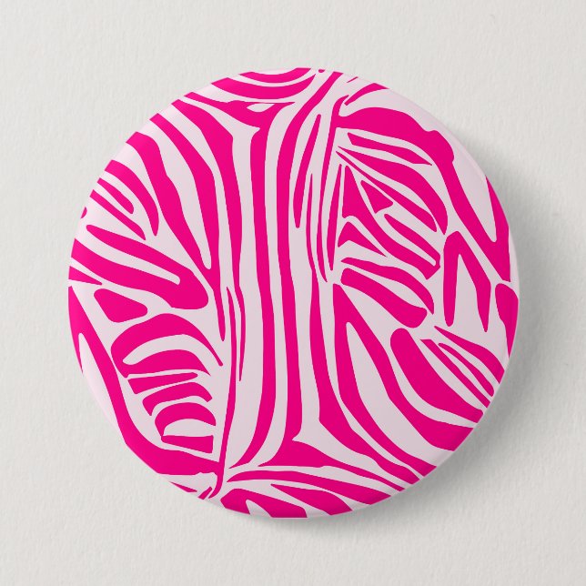 Badge Rond 7,6 Cm Impression zèbre rose (Devant)