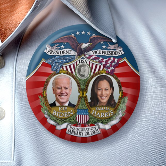 Badge Rond 7,6 Cm Inauguration Biden Harris Collectible Joe Kamala (Collectible Inauguration Button from 2021 - Biden Harris)