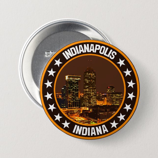Badge Rond 7,6 Cm Indianapolis (Devant & derrière)