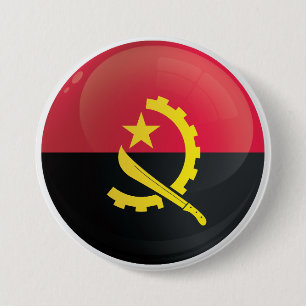 Badge Rond 7,6 Cm Indicateur d'icône ronde de l'Angola