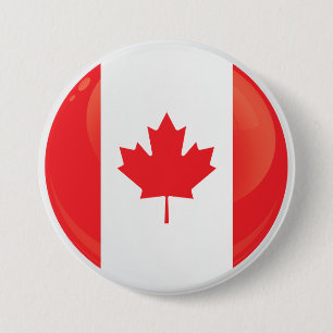 Badge Rond 7,6 Cm Indicateur d'icône ronde du Canada