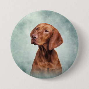 Badge Rond 7,6 Cm Indicateur drôle de dessin de Vizsla