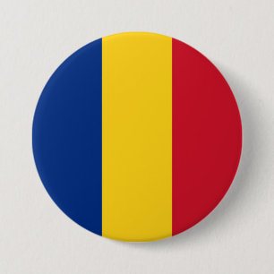 Badge Rond 7,6 Cm Indicateur Roumanie