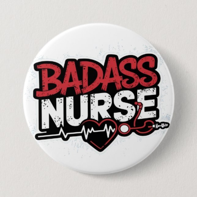 Badge Rond 7,6 Cm infirmière (Devant)