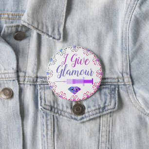 Badge Rond 7,6 Cm Infirmière glamour