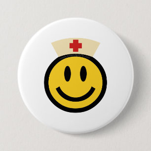 Badge Rond 7,6 Cm Infirmière Sourire
