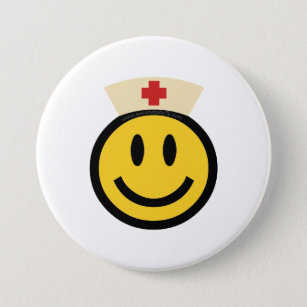 Badge Rond 7,6 Cm Infirmière Sourire