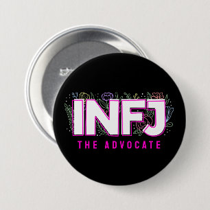 Badge Rond 7,6 Cm INFJ Introvertir le Étiquette MBTI Type de personn