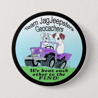 Badge Rond 7,6 Cm Insigne de JagJeepsters Geocaching d'équipe