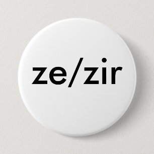 Badge Rond 7,6 Cm insigne de pronom de ze/zir