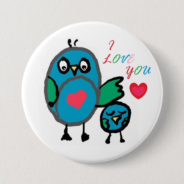 Badge Rond 7,6 Cm insigne mignon de bouton (Devant)