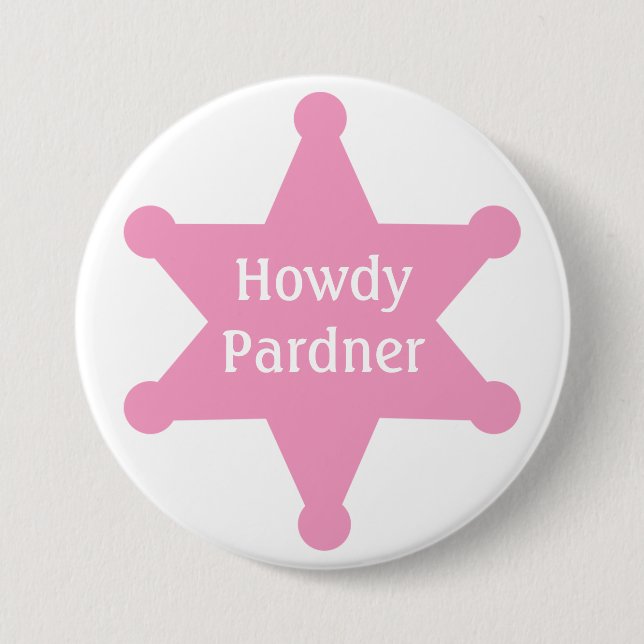 Badge Rond 7,6 Cm Insigne rose de shérif de personnaliser (Devant)