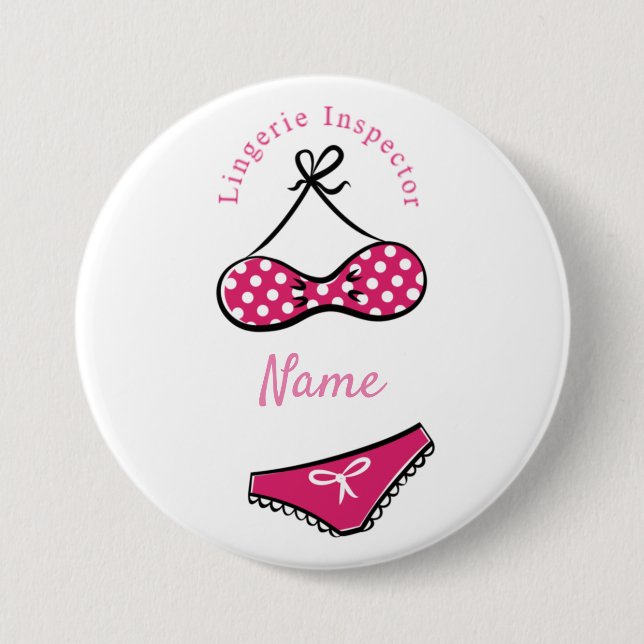 Badge Rond 7,6 Cm Inspecteur de lingerie Thunder_Cove (Devant)