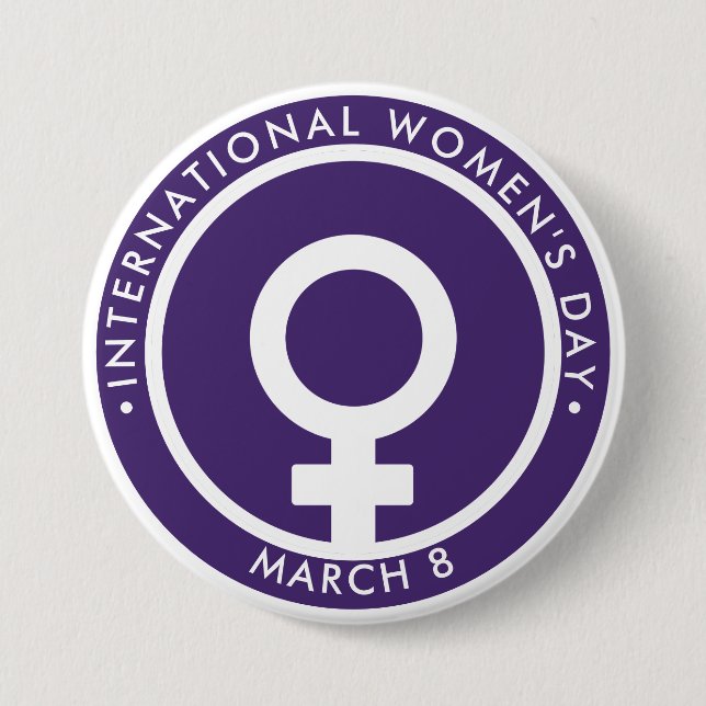 Badge Rond 7,6 Cm International Women's Day (Devant)