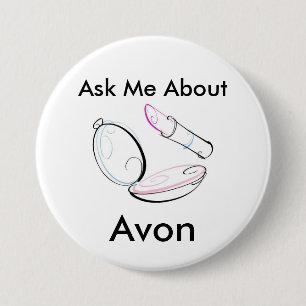 Badge Rond 7,6 Cm Interrogez-moi au sujet d'Avon - bouton rond