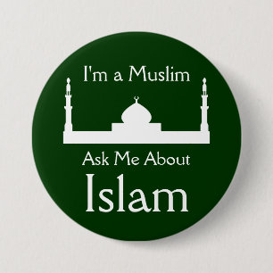 Badge Rond 7,6 Cm Interrogez-moi au sujet de l'Islam