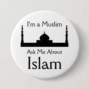 Badge Rond 7,6 Cm Interrogez-moi au sujet de l'Islam