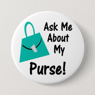 Badge Rond 7,6 Cm Interrogez-moi au sujet de mon bouton de bourse