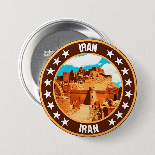 Badge Rond 7,6 Cm Iran (Devant & derrière)