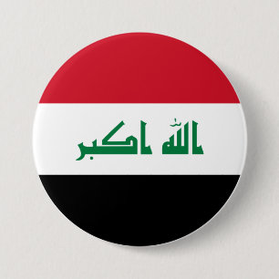 Badge Rond 7,6 Cm Iraq flag