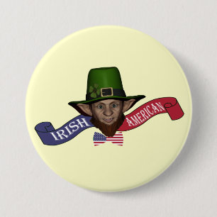 Badge Rond 7,6 Cm Irlandais américain drôle patriotique