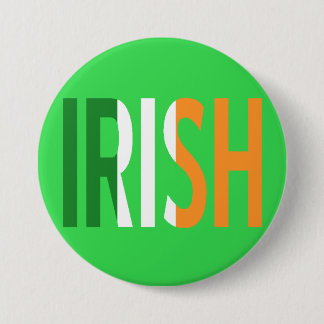 Badge Rond 7,6 Cm Irlandais irlandais de drapeau