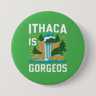 Badge Rond 7,6 Cm ithaca est gorges 