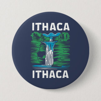Badge Rond 7,6 Cm Ithaque est Gorges 
