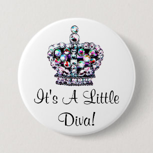 Badge Rond 7,6 Cm It's A Little Diva! buttons