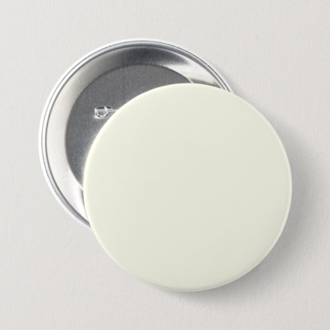 Badge Rond 7,6 Cm Ivory White FFFF0 - Option pour ajouter un nom (Devant & derrière)